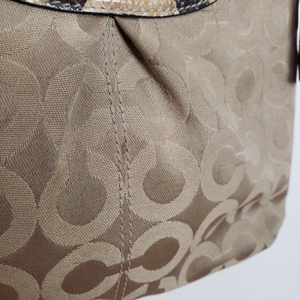 Coach Jacquard Logo Crossbody Purse Python Accent - image 5